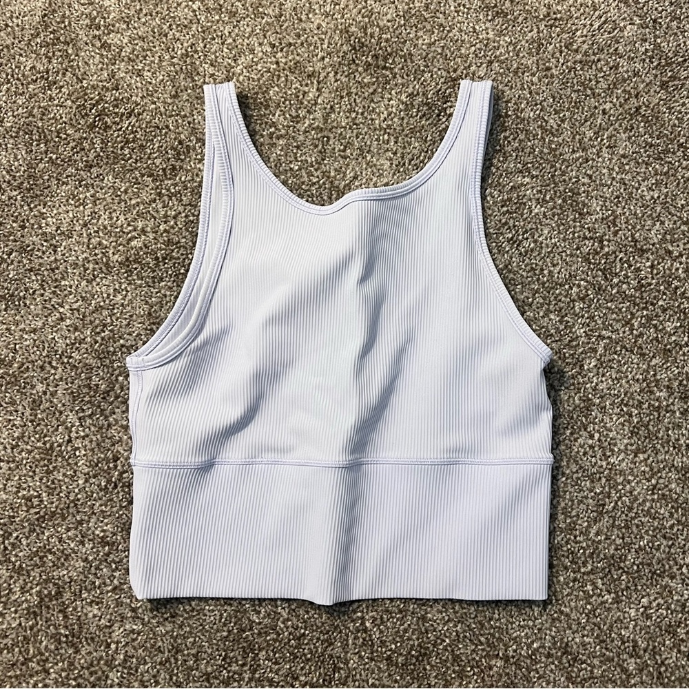 Light Blue Ribbed lululemon power pivot tank
